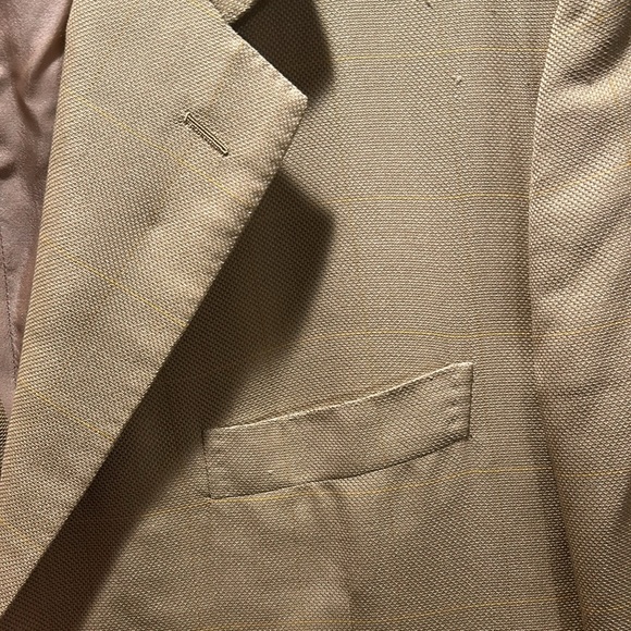 Harrison Blake Tan Wool & Silk Blazer - Picture 5 of 9